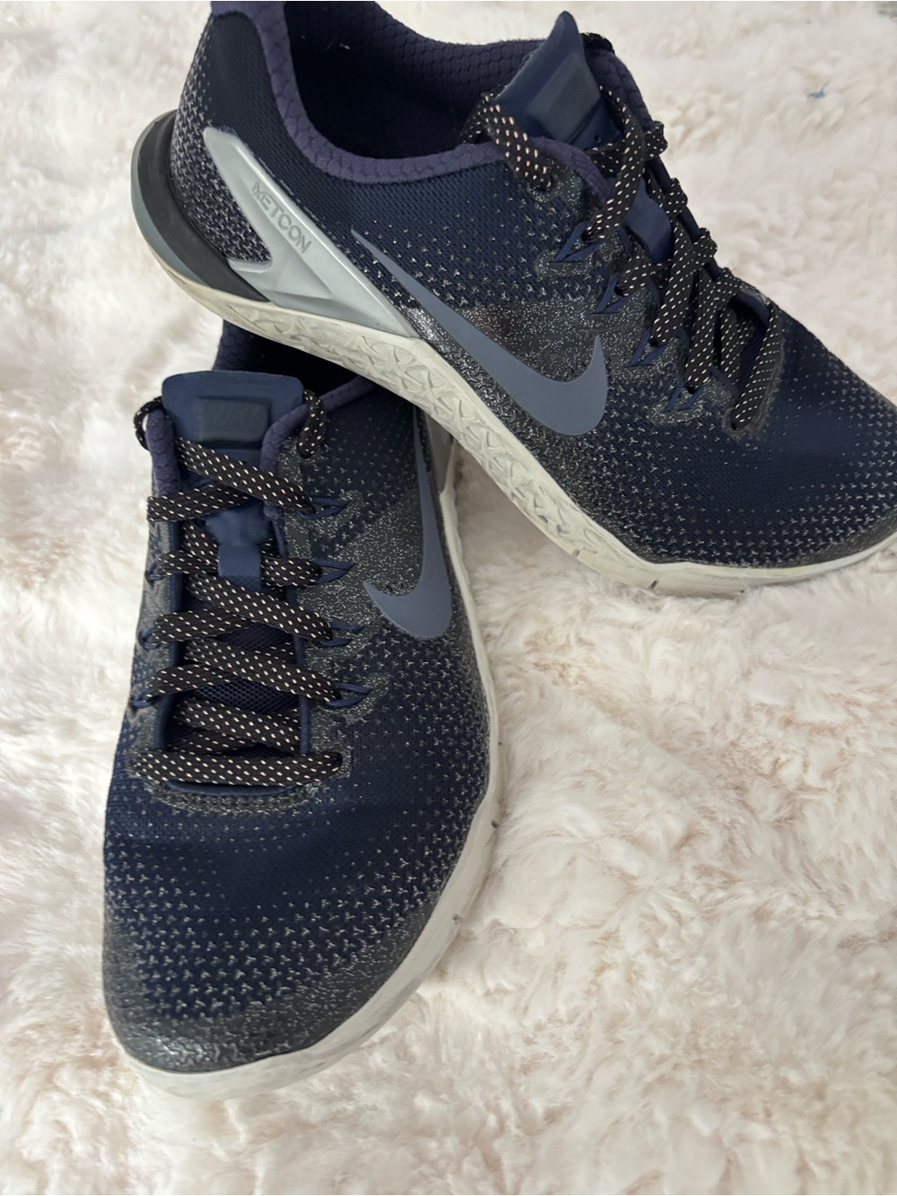 Women’s Nike Metcon 4 training, shoes, metallic blue size 6 1/2